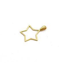 Real Gold Plain Star Design Pendant - Model 0110 P 1961