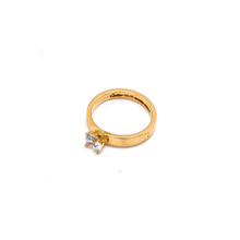 خاتم سوليتير من الذهب الحقيقي 0671 (مقاس 8) R2426 GZCR
