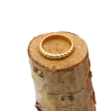 Real Gold Thick Rope Ring 0164 (Size 6) R2828