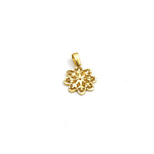 Real Gold Glittering Flower Pendant - Model 0533 P 1968