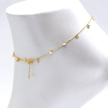 Real Gold Dangler Charms Adjustable Size Anklet 0377 (25 C.M) A1330