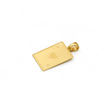 Real Gold Rectangle ACE A Card Plain Pendant 2644 P 1908