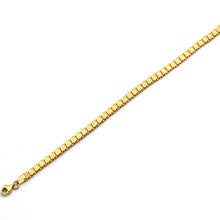 Real Gold GZCR Solid Square Chain Bracelet (17 C.M) - Model 0564 BR1735