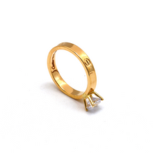 خاتم سوليتير من الذهب الحقيقي (مقاس 10.5) R2394 GZCR 0671 