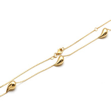 Real Gold 3 Teardrop Adjustable Size Necklace (40+5 = 45 C.M) 1677 N1540