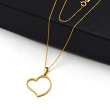 Real Gold Heart Design Necklace 0228 CWP 1943