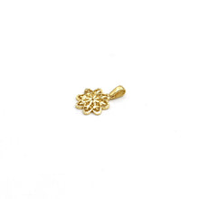 Real Gold Glittering Flower Pendant - Model 0533 P 1968