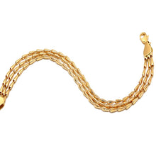 Real Gold 3 Lines Teardrop Unisex Bracelet 2328 (17 C.M) BR1775