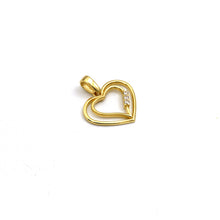 Real Gold 2 Heart with Stone Pendant - Model 0069 P 1975