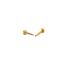 Real Gold 3 MM Round Ball Nose Piercing With Screw lock 0002 NP1013