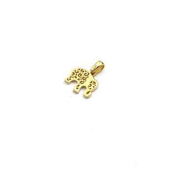 Real Gold 3D Elephant Pendant - Model 0203 P 1986