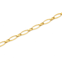 Real Gold Bigger Twisted Oval Link Chain Luxury Bracelet (17 CM) 2675 BR1590