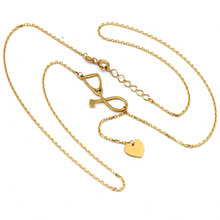 Real Gold Stethoscope With Dangler Heart Adjustable Size Necklace 7883 N1396