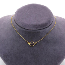 Real Gold Toggle Bar Adjustable Size Necklace - Model 0010 N1438