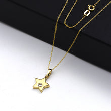 Real Gold Star Stone Necklace - Model 0415 CWP 1967