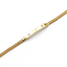 Real Gold Stone Plain Chain Thick Unisex Bracelet (19 C.M) - Model GZJCT4919 BR1752