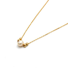 Real Gold Single Pearl Adjustable Size Necklace (45 cm) 2499 N1514