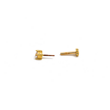 Real Gold Covered Stone Nose Piercing With Screw lock 0048 NP1014