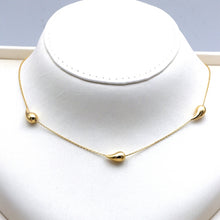 Real Gold 3 Teardrop Adjustable Size Necklace (40+5 = 45 C.M) 1677 N1540