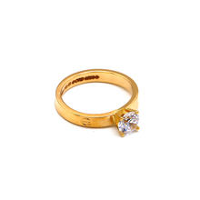 Real Gold GZCR Solitaire Ring 0671 (SIZE 8) R2426