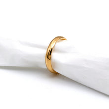 خاتم زواج وخطبة فاخر من الذهب الحقيقي بتصميم بسيط 0081-1 (مقاس 10.5) R2436 GZCR 