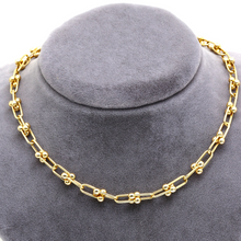 Real Gold GZTF Solid Chain Necklace 0117 (40 C.M) CH1194