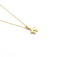 Real Gold Star Stone Necklace - Model 0415 CWP 1967