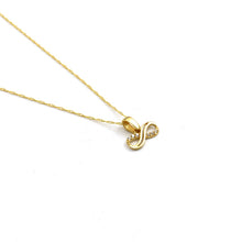 Real Gold Thin Infinity Stone Necklace - Model 0205 CWP 1995