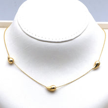 Real Gold 3 Teardrop Adjustable Size Necklace (40+5 = 45 C.M) 1677 N1540