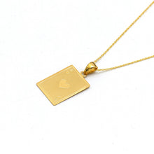عقد عادي من الذهب الحقيقي على مستطيلة الشكل ACE A Card 2644 CWP 1908