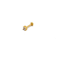 Real Gold Covered Stone Nose Piercing With Screw lock 0048 NP1014