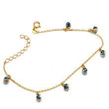 Real Gold 7 Evil Eye Bracelet 2493 (19 C.M) BR1857
