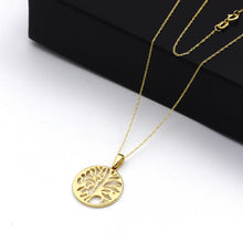 Real Gold Round Tree Necklace - Model 0229 CWP 2001