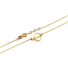 Real Gold Toggle Bar Adjustable Size Necklace - Model 0010 N1438