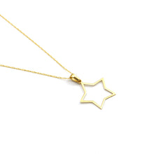 Real Gold Plain Star Design Necklace - Model 0110 CWP 1961