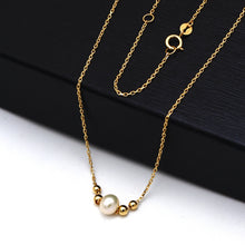 Real Gold Single Pearl Adjustable Size Necklace (45 cm) 2499 N1514