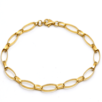 Real Gold Bigger Twisted Oval Link Chain Luxury Bracelet (19 C.M) 2675 BR1714