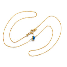 Real Gold Classic Evil Eye Chain Necklace (45 cm) 0635 N1517