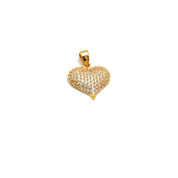 Real Gold Stones Engraved on Heart Pendant 0026 P 2020