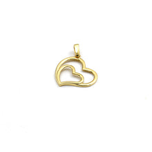 Real Gold 2 Inside Heart Pendant - Model 0304 P 1974