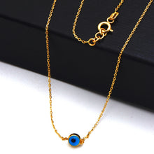 Real Gold Classic Evil Eye Chain Necklace (45 cm) 0635 N1517