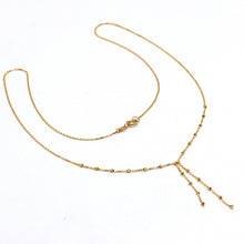 Real Gold Textured Seed Ball 1.5 MM Necklace - Model 0485 N1430