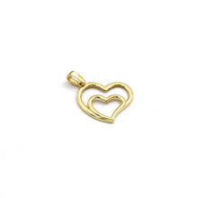 Real Gold 2 Inside Heart Pendant - Model 0304 P 1974