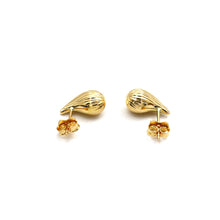 Real Gold Lined Teardrop Stud Earring Set 9138/5 E1902