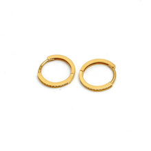 Real Gold Luxury Round Covered Stone Earring Set 0170 E1865