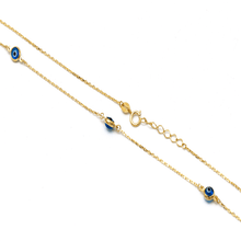 Real Gold Evil Eye Choker Adjustable Size Necklace (40 CM) 1528 N1447