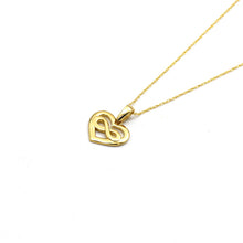 Real Gold Infinity Heart Necklace - Model 0166 CWP 1977