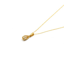 Real Gold Stone in Oval Cage Necklace 0658 CWP 1936