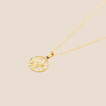 Real Gold Round Tree Design Necklace 0253 CWP 1942