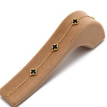 Real Gold GZVC 3 Clover Black Bracelet - Luxury, Unique, and Elegant Design - Style 1874, Design BR1667
